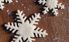 fiocco di neve pasta di zucchero, fiocco di neve fondente
