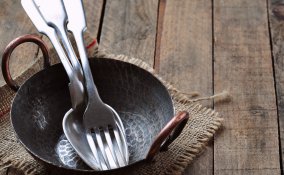 ruggine, posate, cucina