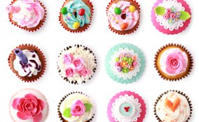 cupcake primavera, idee floreali, pasta di zucchero, cupcake, cake design primavera