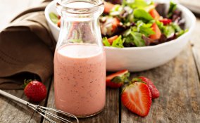 dressing, insalata, frutta