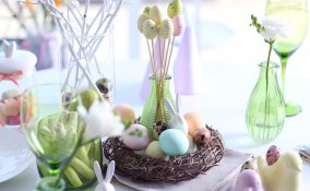pasqua, decorare tavola, mise en place