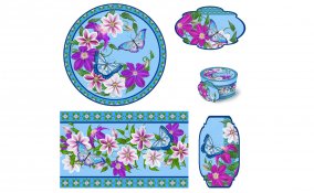 decoupage festa mamma, set decorativi decoupage, scatola decoupage, vassoio decoupage
