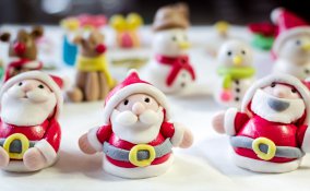 babbo natale pasta di zucchero, torte natale pasta di zucchero