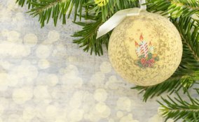 decorazioni albero fai da te, decorazioni natale decoupage