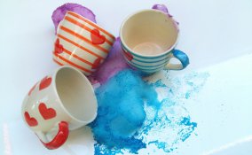 come dipingere tazze di ceramica