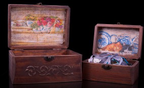 decorare cassapanca, cassapanca decoupage