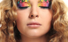 trucco, estate, fiori