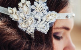 cerchietto decorato fai da te, cerchietto decorato a mano 