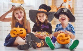 festa, halloween, bambini