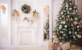 fiori albero di natale fai da te, fiori fai da te, albero di natale fai da te