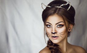 trucco, gatto, Carnevale