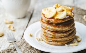 pancake, banana, avena