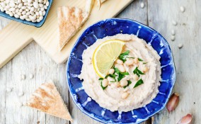 hummus, fagioli, piatto