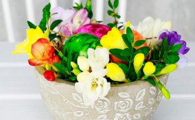 centrotavola primaverile, centrotavola primavera, centrotavola fai da te