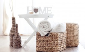 arredare cestini vimini, arredamento cestini vimini, arredare cesti vimini