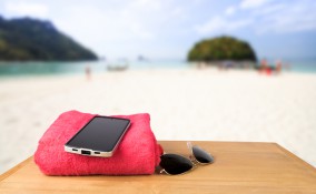 Telefono in spiaggia