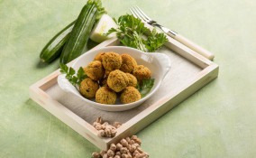 polpette, ceci, zucchine