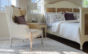 camera da letto, stile vintage, mobili