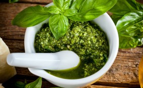 pesto genovese, basilico, senza aglio