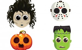 maschere halloween da stampare, maschere halloween