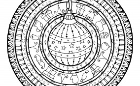 mandala natalizi, mandala natale, disegni antistress