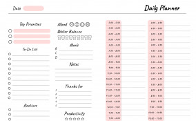 planner giornaliero da stampare gratis, agenda giornaliera da stampare gratis