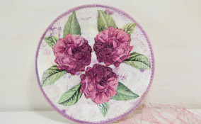 come decorare piatto vetro decoupage, piatto vetro decoupage, decoupage vetro