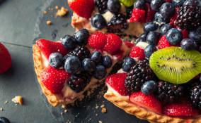 crostata, frutta, crema