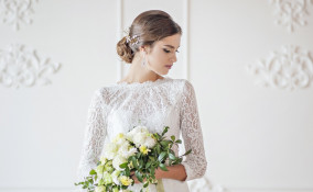 matrimonio, romantico, abito