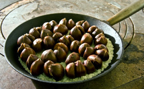 cucinare le castagne, sale grosso, come si fa