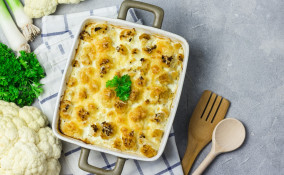 cavolfiore al forno, gratin, senza besciamella