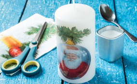 candele natale fai da te, candele natalizie fai da te