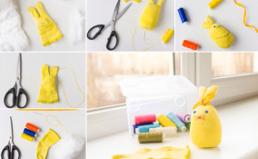 come fare coniglietto calzino, come fare coniglio calzino, coniglietto fai da te