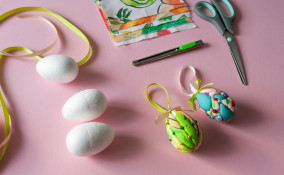 come decorare uovo polistirolo con stoffa, come decorare uovo polistirolo