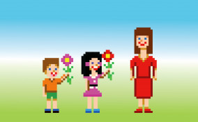 pixel art festa mamma, coding festa mamma