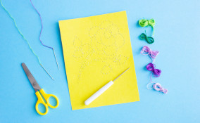 biglietto ricamato fai da te