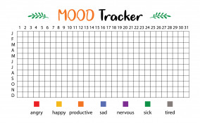 mood tracker da stampare, bullet journal da stampare
