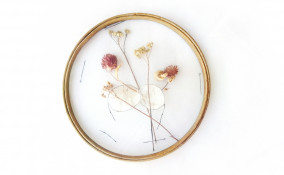 ricamo con fiori secchi, lavoretti con fiori secchi, ricamo su tulle