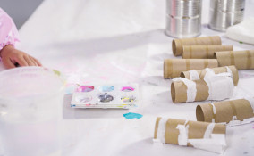 pittura rotoli carta igienica