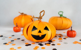 zucca carta fai da te tridimensionale, zucca carta fai da te