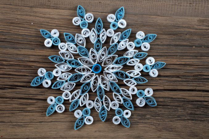 quilling addobbo natale carta decorazione