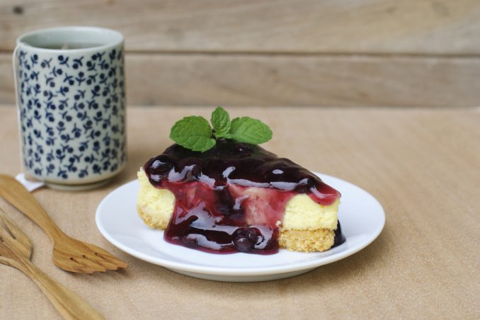 torta ricotta cheesecake marmellata mirtilli biscotti