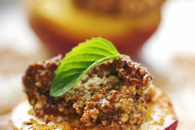 pesche ripiene forno cioccolato 