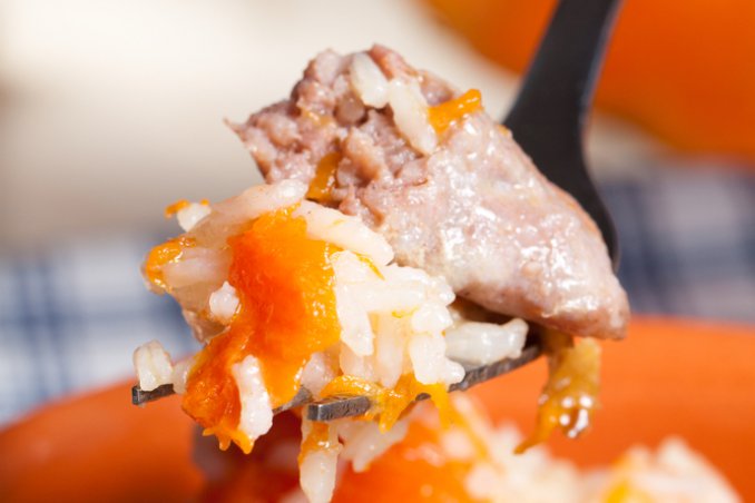 risotto alla zucca e salsiccia