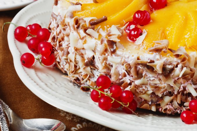 torta pesche amaretti cioccolato