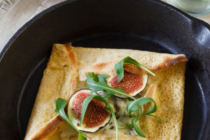 crespelle ceci roquefort rucola fichi