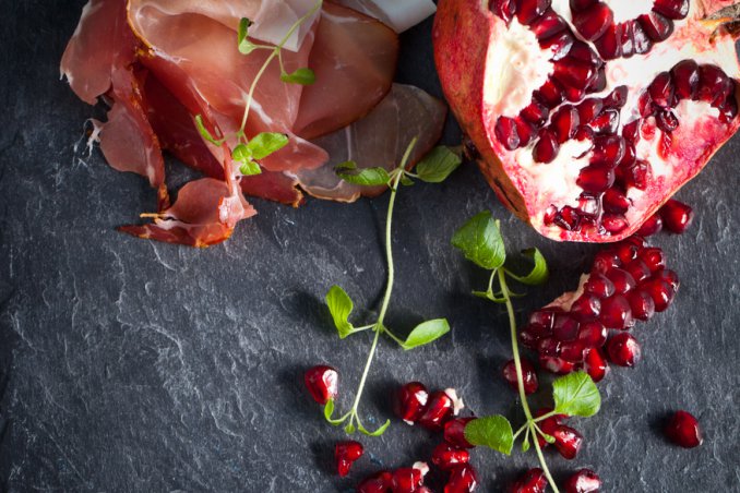 insalata melagrana prosciutto Grana Padano