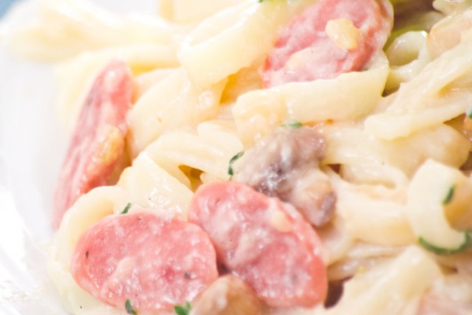 Pasta salsiccia e funghi