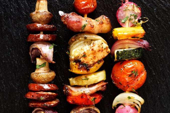 Spiedini di cipolline