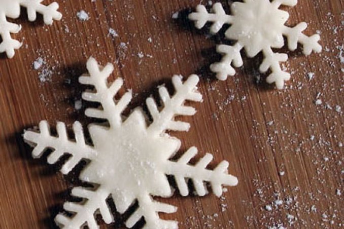 fiocco di neve pasta di zucchero, fiocco di neve fondente